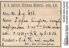 Etiketten zu Topas (NHMW-MIN-Ay636)